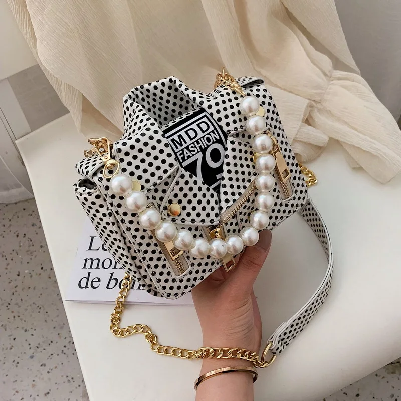 

Bag Women's 2019 New Style Versatile Fashion Korean-style Cool Non-mainstream Pearl Hand Shoulder Bag