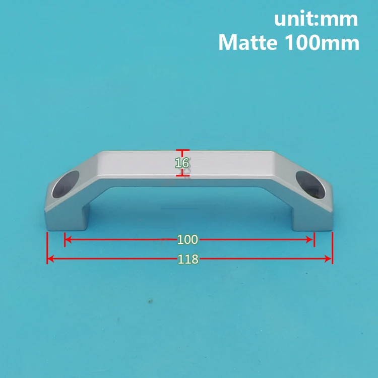 LS520U型铝合金拉手LS06抽屉把手箱柜设备提手100-130mm桥式把手_亚光100mm孔距_2