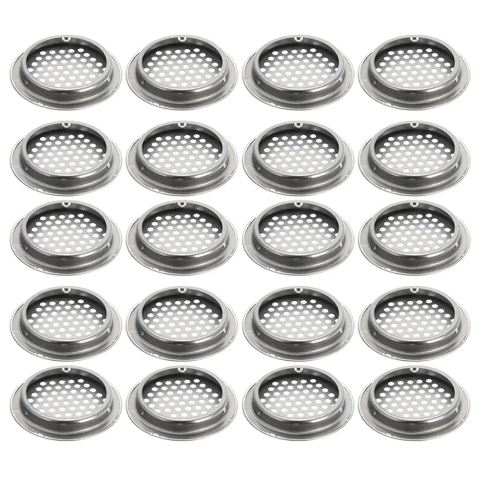 53mm 20pcs Stainless Steel Mesh Hole Air Vents Louver Air Vent Cover 