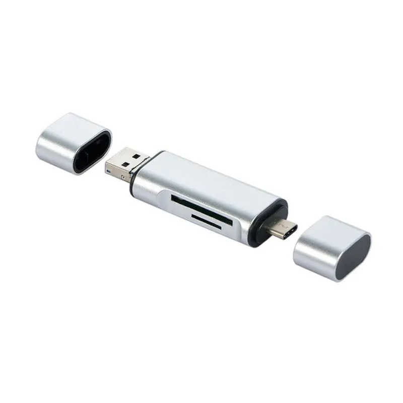 Устройство для чтения карт адаптер 3-в-1 Портативный USB-C USB 2,0 OTG TF защищенная цифровая карта памяти мини-карты Аксессуары для телефонов на базе Android с Bluetooth компьютер