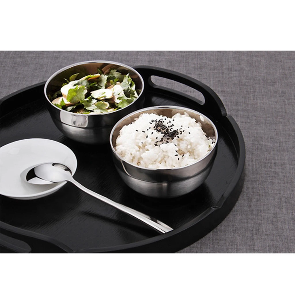 Insulated Stainless Steel Rice Soup Bowl Dinner Salad Serving Bowl Kids Bowl
