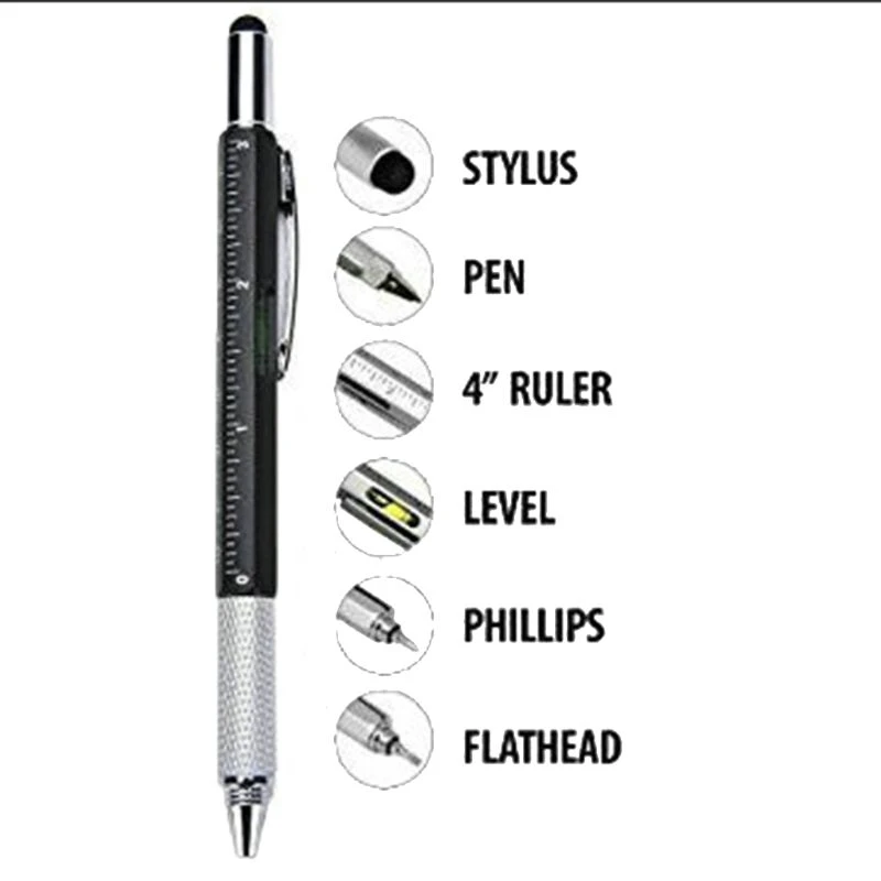 4 Pieces Screwdriver Pen Black Ink Ballpoi Eeoyu 6 In 1 Multitool Tech Tool Pen