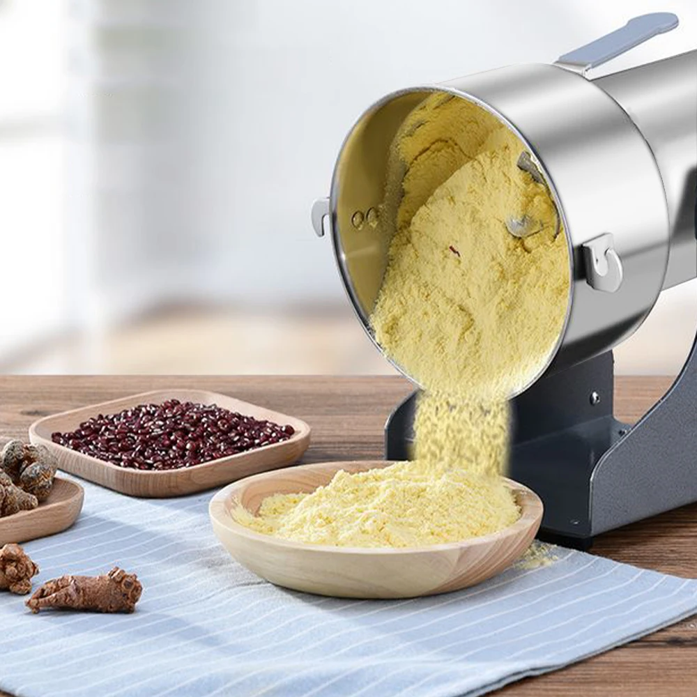 2000g zrn koření hebals obiloviny káva suchý jídlo bruska mlynář broušení stroj gristmill domácí lék mouka pudr drtič