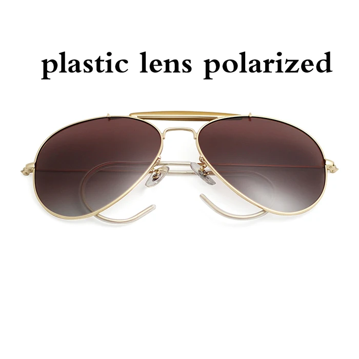 g brown plastic lens Винтажные Солнцезащитные очки пилота для мужчин и женщин, зеркальные градиентные очки, поляризационные пластиковые линзы, солнцезащитные очки для вождения, oculos de sol, очки - Цвет линз: g brown plastic lens