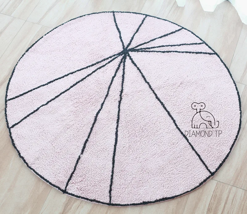 Pink Ins арбуз складной коврик ковер для детей мальчиков Спальня коврики хлопковые напольный коврик ковер Nordic дома домашние вещи, коврик детский наряд для фотосессии - Цвет: Pink