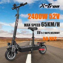 [Estoque da ue] x-tron t10pro duplo motor scooter elétrico 2400w dobrável e scooter velocidade máxima 65km/h 80km gama scooter adulto