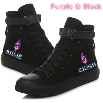 

Billie Eilish 2020 Tour Velcro Lace Hightop Sneakers Canvas Shoes Women Fashion Shoe for Women