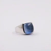 Sterling Silver Sapphire Signet Rings For Men 2