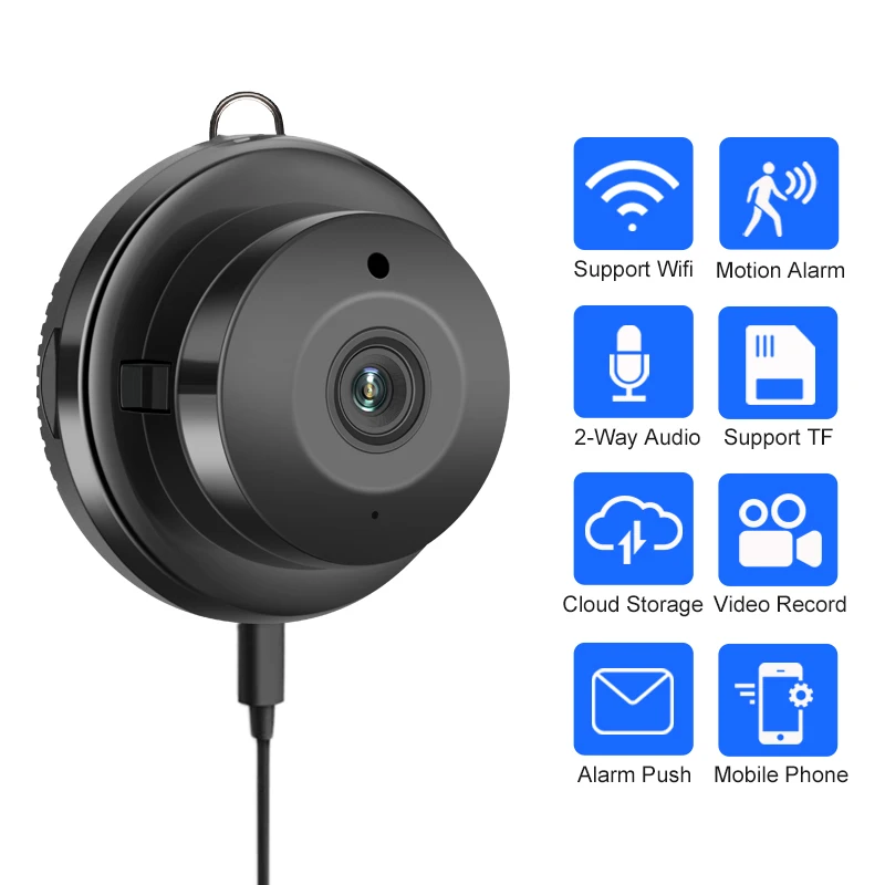 Беспроводная мини камера с Wi Fi 1080P функцией ночного видения|Камеры