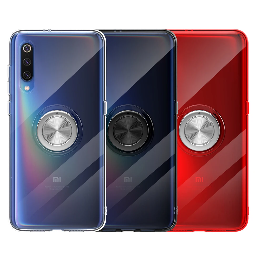 Противоударный прозрачный силиконовый чехол для Xiaomi mi 9 SE 8 mi 9 mi 8 металлическая крышка чехол с держателем-кольцом для пальца xiomi Xiaomi mi 9 SE чехол