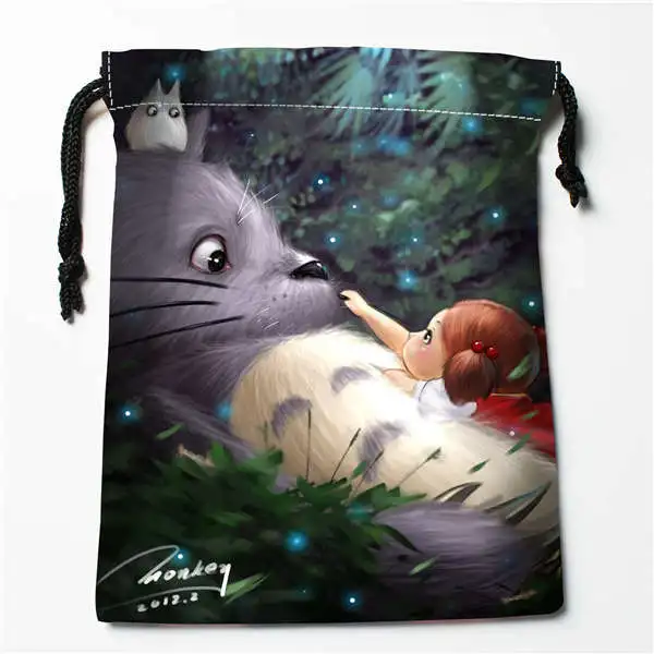 Пользовательские печати totoro_by_Drawstring хозяйственные сумки дорожный мешочек для хранения плавать Пешие прогулки игрушка сумка унисекс мульти Size18-12-05-13 - Цвет: Bags