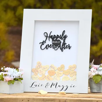 

Wooden acrylic Guestbook ideas alternative drop box customize heart drop wedding guest book frame engagement shadow box sign box