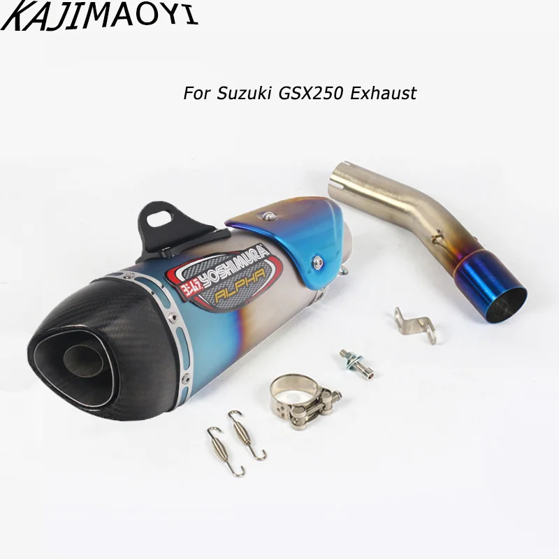 Универсальный мотоцикл Akrapovic выхлопной глушитель подходит для Yoshimura Suzuki GSX250 GSX250R - Цвет: 7