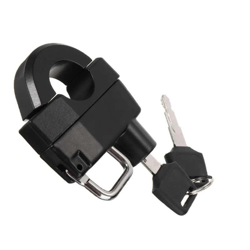 Universal Black Motorcycle 25mm Handlebars Helmet Lock Padlock E7T4 For