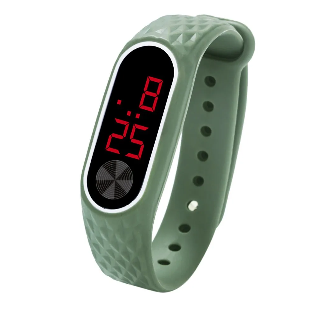 Unisex LED Digital Watch Luxury White Light Touch Screen Silicone Strap Wristwatch Women Sports Bracelets Watches Kids Clocks
