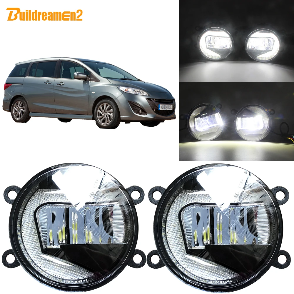 

Buildreamen2 Car LED Projector Fog Light Daytime Running Lamp 12V For Mazda MPV II (LW) 1999 2000 2001 2002 2003 2004 2005 2006