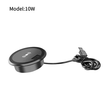 

Desk Plastic Space Saving Embedded Table Desktop Office Round Fast Mounted Home Mobile Phones Furniture Wireless Charger USB