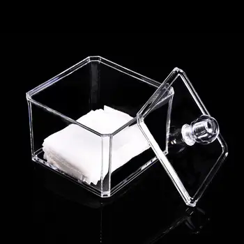 

Acrylic Cotton Swabs Storage Holder Box Transparent Makeup Cotton Pad Case Cosmetic Container Jewelry Organizer and Candy Jars