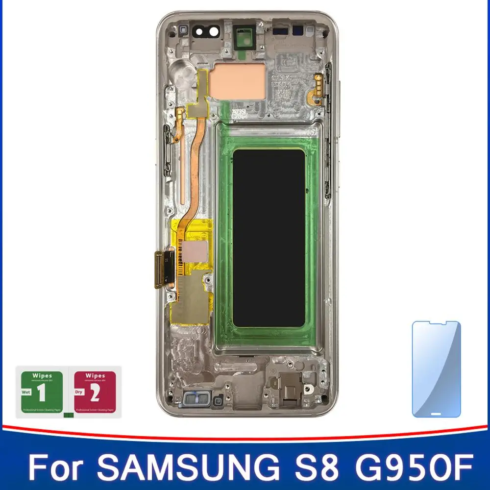 100% новый дисплей для samsung Galaxy S8 G950F G950FD G9500 G950U высокое качество с рамкой lcd