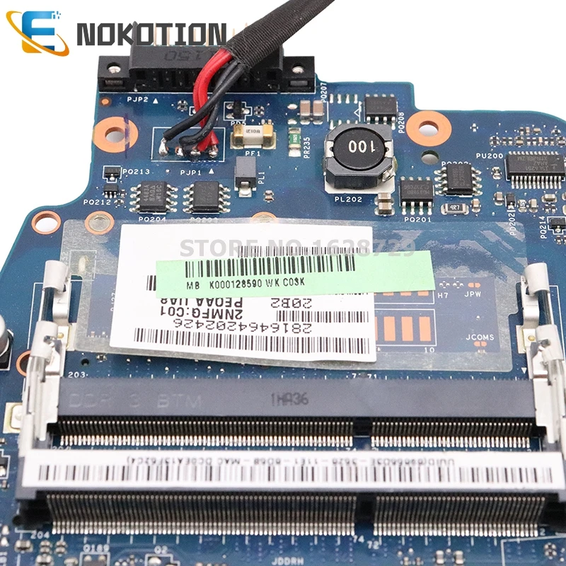 NOKOTION phqaa la-6832p REV 2.0 МБ k000125610 для Toshiba Satellite A660 A665 материнской HM65