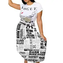 Черно-белое газета письмо печатные прямые юбки до колена модные новые дизайнерские уличные женские с высокой талией юбки PN6216