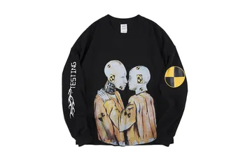

2019 Xieruis Robot Lover Printed Women Men Sweatshirt Hoodie Hiphop Streetwear Men Csaual Cotton Sweatshirts Pullover