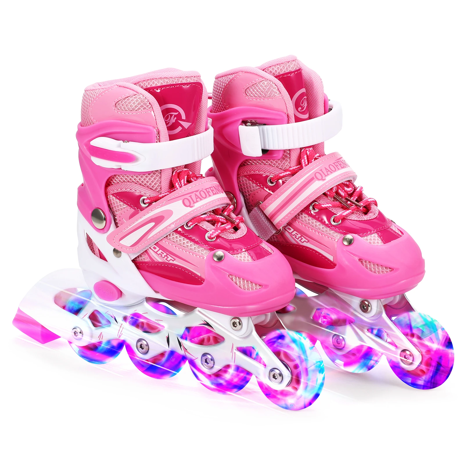 Patines iluminadores ajustables en línea para niños y adultos, con ruedas iluminadas, niños y mujeres|Rodillos destellantes| - AliExpress