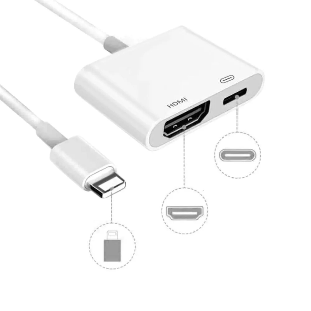 Для Lightning/HDMI адаптер USB кабель цифровой AV tv для iPhone 6 7 8 Plus X XS XR iPad адаптер Разъем 1080P HD адаптеры