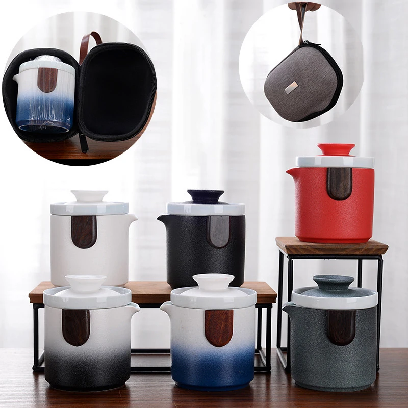 

Convenient Travel Tea Set Ceramic Kiln Becomes Fast Guest Cup Teapot Teacup Kung Fu Tea Set