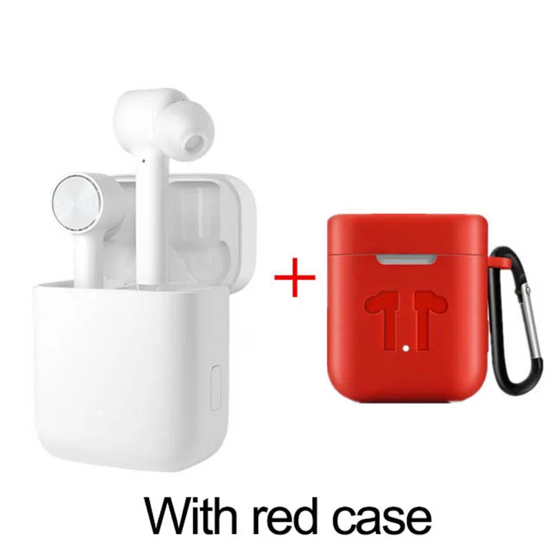 add Red case Airdots pro Air TWS Bluetooth гарнитура True беспроводные стерео спортивные наушники ANC переключатель ENC автоматическая пауза управление - Цвет: add Red case