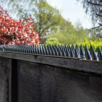

10pcs Home Fencing Trichite Intruder Repellent Fence Wall Spikes Anti Bird Thorn Burglar Black Deterrent Garden Security Highway