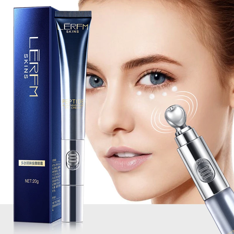 

LERFM SKINS Electric Massager Eye Cream Anti Wrinkles Eye Serum Roller Eye Patches Anti Puffiness Dark Circles Eye Care TSLM2