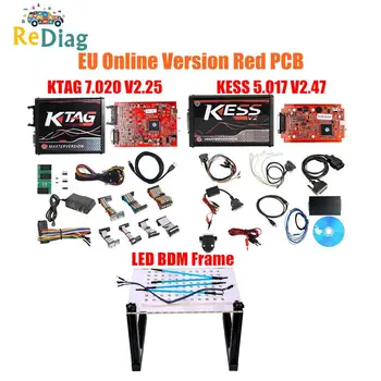 

Newly Ktag K-TAG V7.020 KESS V2 V5.017 SW V2.23 v2.47 2.47 Master ECU Chip Tuning Tool K-TAG 7.020 with BDM Frame Probe 22pcs