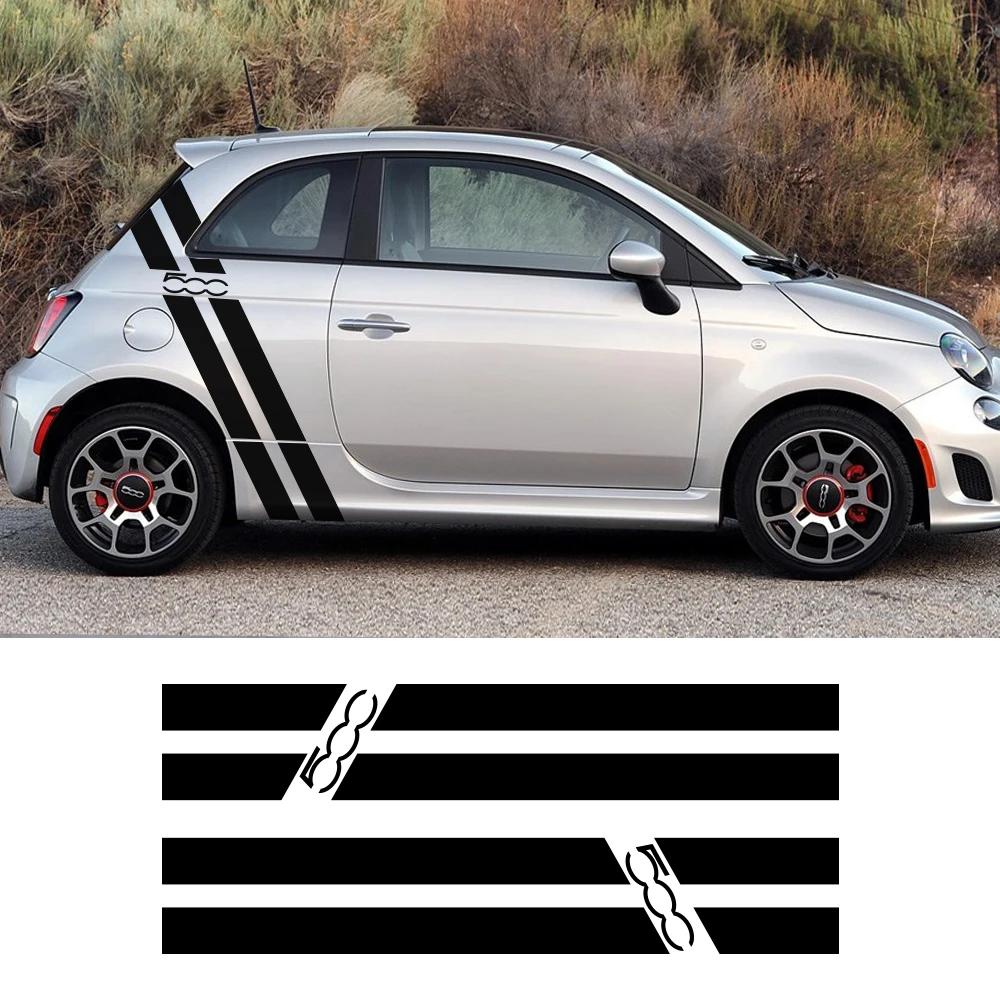 Наклейки для Fiat 500 595 автомобиль Abarth декор корпуса двери бесплатная доставка