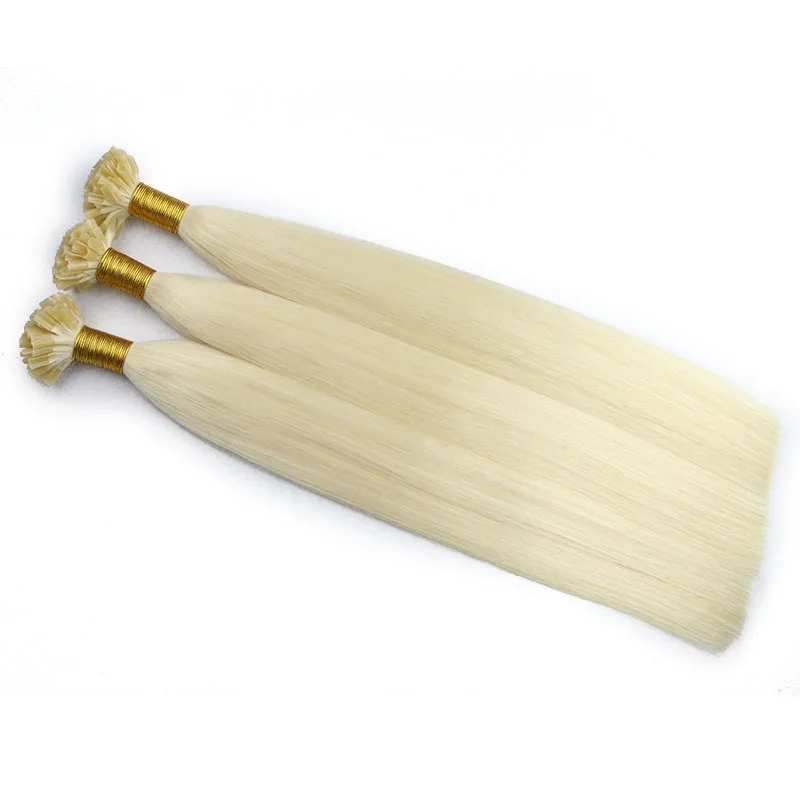 Toysww Straight Keratin U Tip Human Hair 18"-24" Fusion Hair Nail U Tip Extension Virgin Pre Bonded Extension