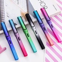 High Quality Fashion Fountain Pen Plastic Finance Classic Gradient Color Ef Ink Pen Office School Supplies New 
