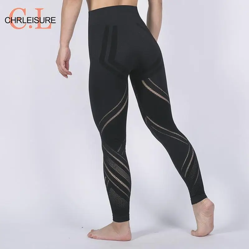 CHRLEISURE Styles Energy бесшовные леггинсы женские фитнес брюки для бега леггинсы с высокой талией s Новые Полые леггинсы с высокой талией