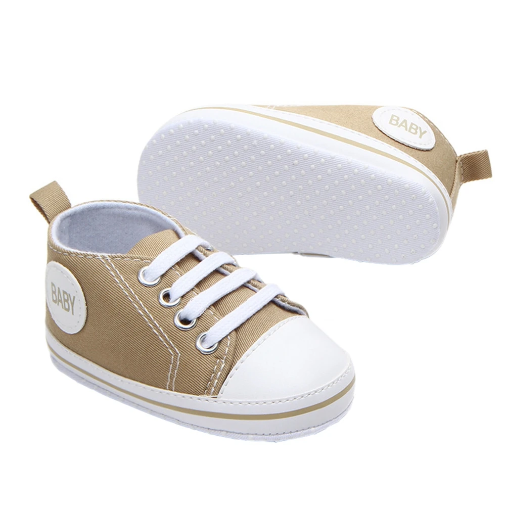 Baby shoes children sports shoes Baby Canvas Classic Sports Sneakers Newborn Boys Girls Letter Print First Walkers Anti-slip