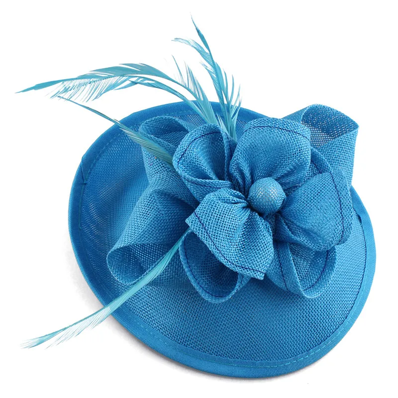 New Elegant Women's Pretty imitation sinamay Fascinator Hat on Hairbands Cocktail Wedding Church Headpiece craft multiple colors