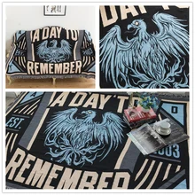 Одеяло для дивана с голубым орлом, трикотажное покрывало для дивана, хлопковое покрывало для путешествий, пляжное покрывало с кисточками