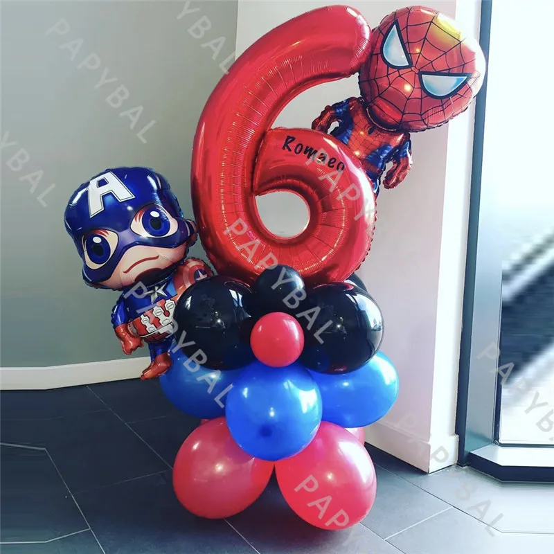 17Pcs Marvel Super Hero Party Balloons Spiderman Captain America Foil Balloon Baby Shower Birthday Decorations Kids Gifts | Дом и сад