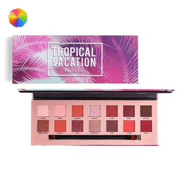 

SHOPANTS 14 Colors Eye Shadow Palette Matte Glitter Eyes Makeup Eyeshadow High Pigment Palette Eyeshadow with Brush