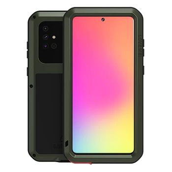 

Luxury 360 Metal Armor Case For Samsung Galaxy A71 Phone Aluminum Shockproof Rugged Heavy Duty Cover Tempered Glass Anti-Knocked
