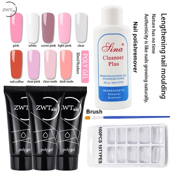 

35g Poly Gel Set UV Gel Varnish Nail Polish Art Kit Quick Building For Nails Extensions Gellak Polygel