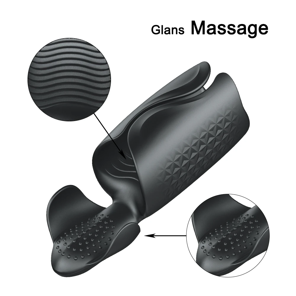 Koop Glan Vibrator Pijpbeurt Mannelijke Masturbatie Cup Penis Massager Uithoudingsvermogen Vertraging Blijvende Trainer Elektrische Puls Vibrator Mannen Sex Toys