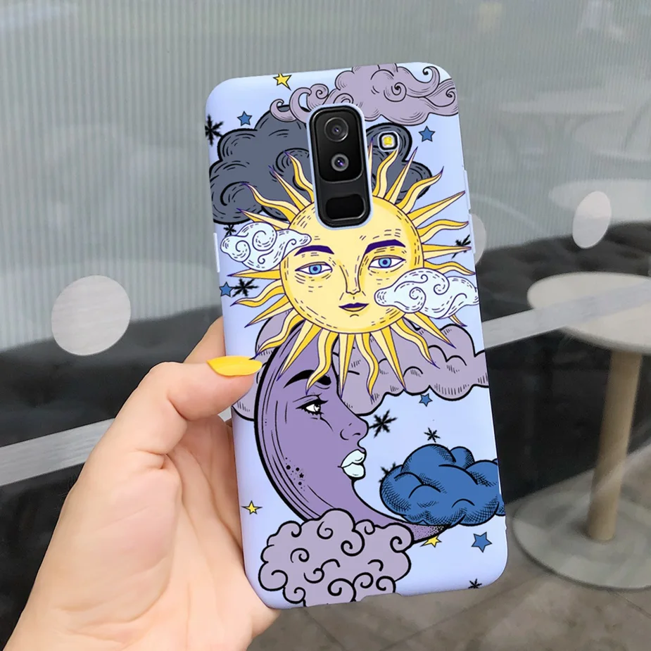 For Samsung Galaxy A6 Plus 2018 Case Cute Candy Painted Cover For Samsung A6 2018 A600F Soft Silicone Case For Samsung A6+ A605F mobile phone cases with card holder