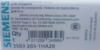 

** 1PC NEW SIEMENS 3SB3203-1HA20 free shipping