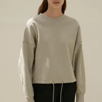 Oversized 100% Cotton Women Hoodies Sweatshirt Casual Solid Long Sleeve Drawstring Korean Fashion Streetwear Female Pullover - Image 5