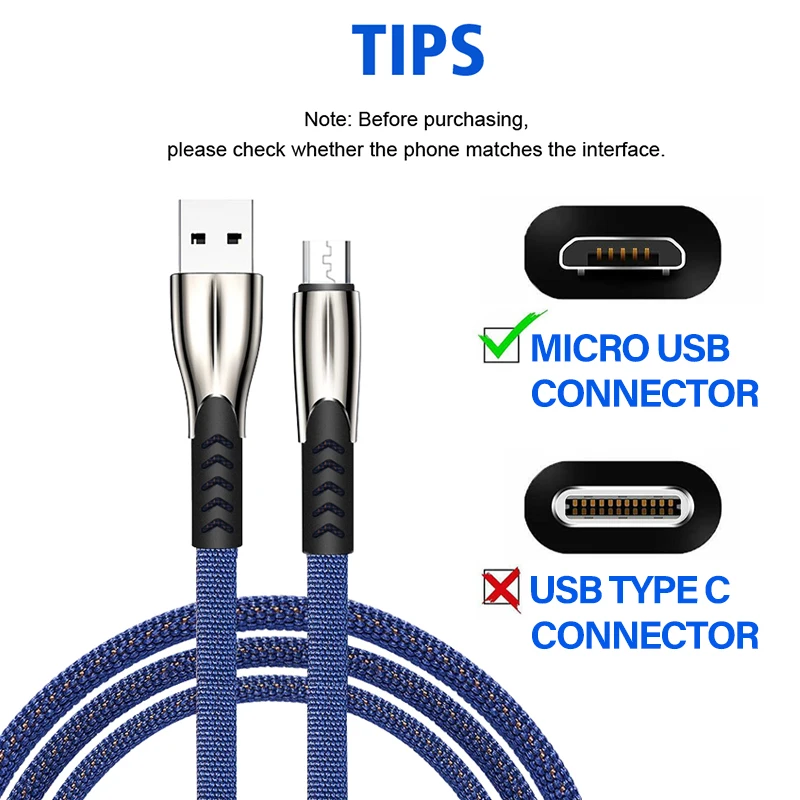 Кабель Micro USB 3A кабель для быстрой передачи данных нейлоновый кабель для зарядки для samsung huawei Xiaomi Andriod Microusb Кабели для мобильных телефонов