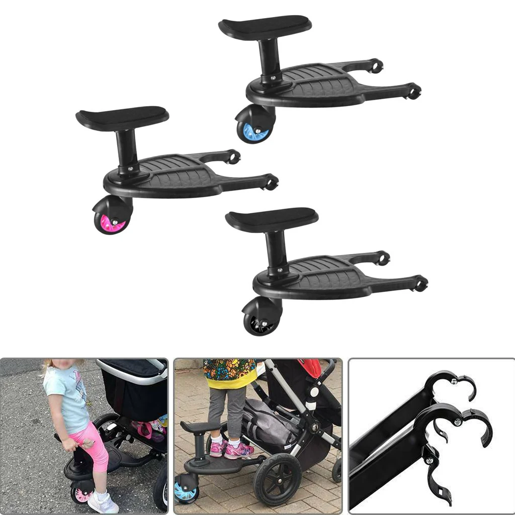 Baby Stroller Buggy Board with Seat Kids Child Pram Wheel Standing Board Pedal